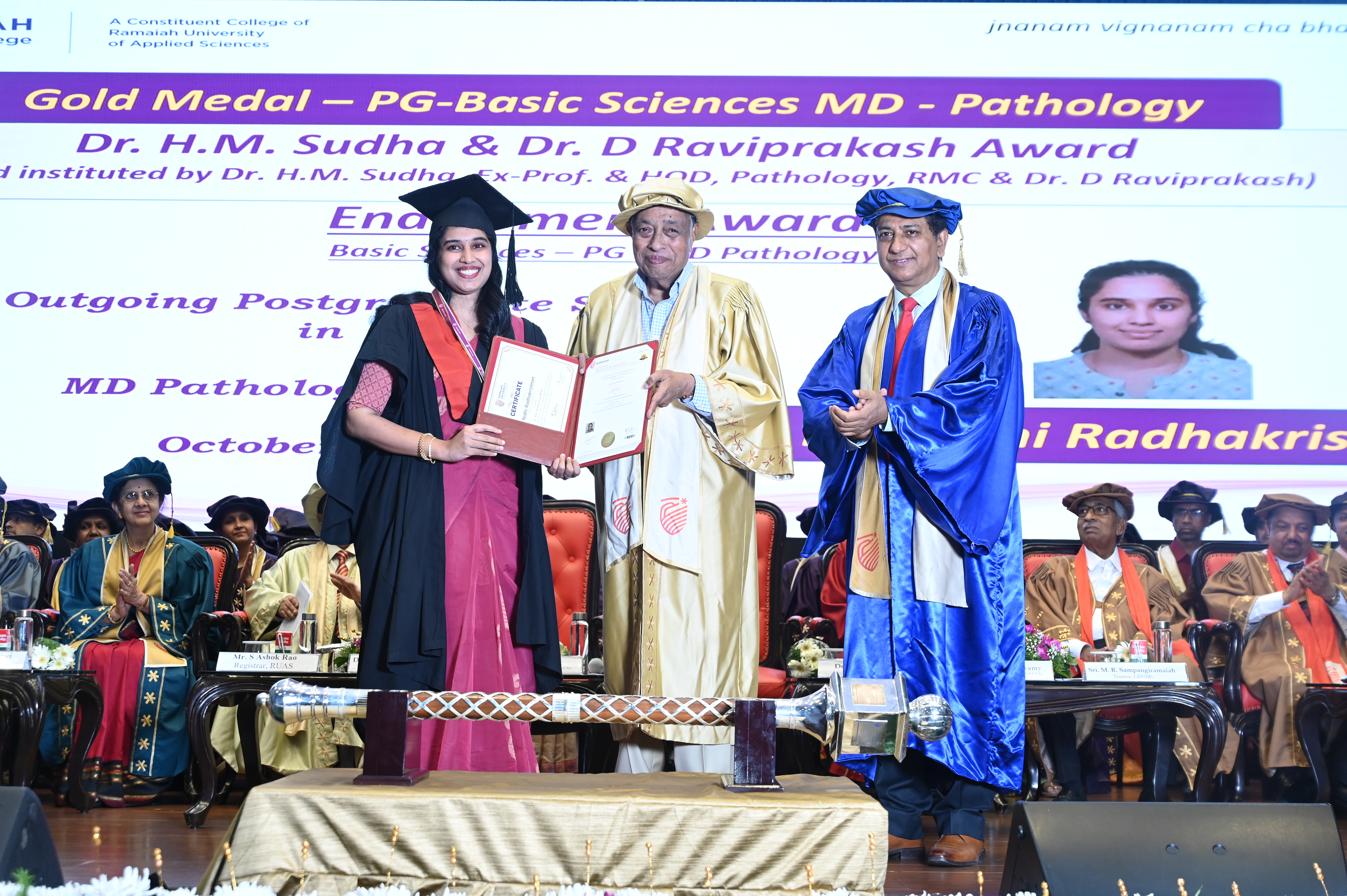 10th Annual Convocation of RUAS - Ramaiah Medical College - MD/MS & DM/MCh held at Auditorium, RMC