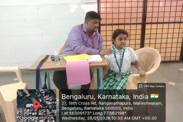 Annual School Health Check-Up Camp at Nirmala Rani School, Malleshwaram
