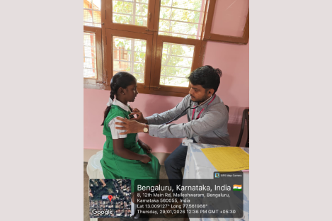 Annual School Health Check-Up Camp at Nirmala Rani School, Malleshwaram
